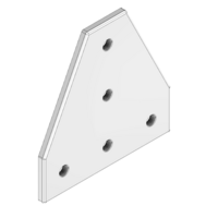 MODULAR SOLUTIONS ALUMINUM CONNECTING PLATE 135MM X 135MM FLAT TEE W/HARDWARE